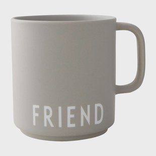 Design Letters Design Letters lievelingsbeker met oor 25 cl Friend-grey Design Letters Design Letters lievelingsbeker met oor 25 cl Friend-grey
