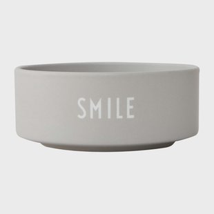 Design Letters Design Letters snackschaal Ø12 cm Smile-grey