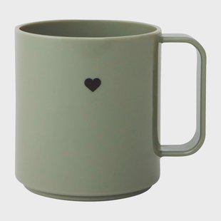 Design Letters Design Letters Mini Love beker met oor Olive green