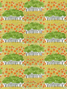 Arvidssons Textil Allé stof Geel-groen