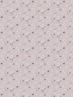 Arvidssons Textil Blomstersurr stof Roze