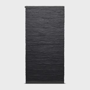 Rug Solid Cotton vloerkleed 65 x 135 cm. Charcoal