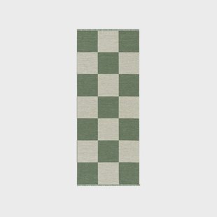 Kasthall Checkerboard Icon vloerkleed 85x200 cm Grey Pear