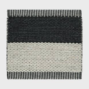 Kasthall Wide Stripe Icon vloerkleed 85x240 cm Midnight black