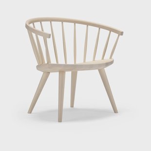 Stolab Arka loungestoel berkenhout Lichte matte lak