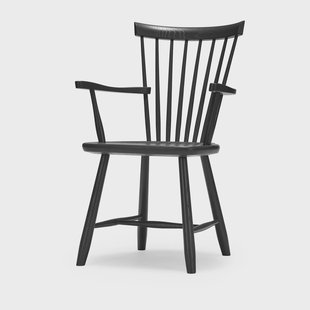 Stolab Lilla Åland stoel met armleuningen eikenhout Zwart