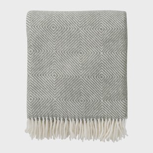 Klippan Yllefabrik Gooseye wollen plaid 130x200 cm Groen