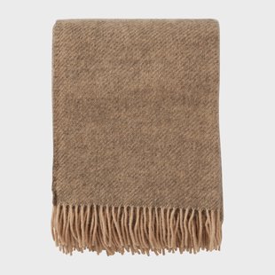 Klippan Yllefabrik Gotland wollen plaid 130x200 cm Beige