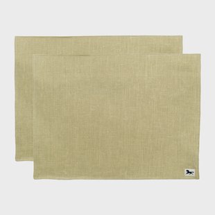 Almedahls Linnen placemat 34x45 cm 2-pack Olijf Almedahls Linnen placemat 34x45 cm 2-pack Olijf