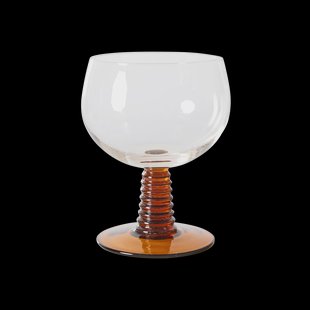 HKliving Swirl wijnglas laag Ochre