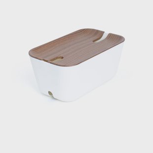 Bosign Cable organiser kabeldoos M Donker houtdecor