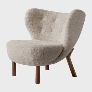 &Tradition Little Petra VB1 fauteuil Geolied walnoot-Karakorum 003