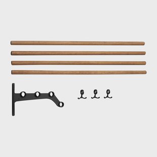 Essem Design Nostalgi 291 extra onderdeel hoedenplank 100 cm Bamboe-zwart