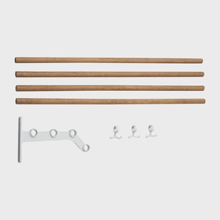 Essem Design Nostalgi 291 extra onderdeel hoedenplank 100 cm Bamboe-wit