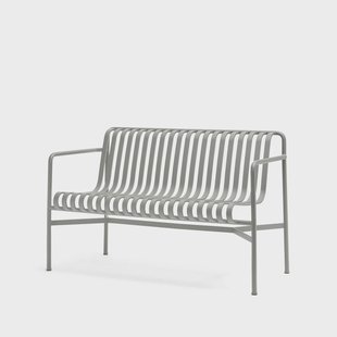 HAY Palissade Dining bank met armleuningen Sky grey