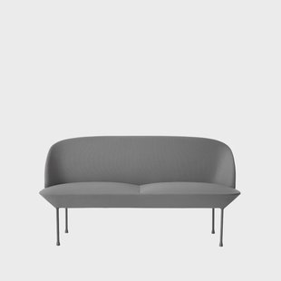 Muuto Oslo bank 2-zits Steelcut 160-Light grey