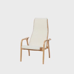 Swedese Lamini fauteuil voor kinderen schapenvacht offwhite, geolied eikenhout