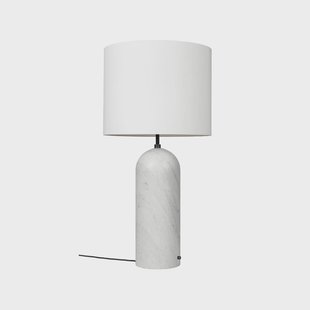 GUBI Gravity XL vloerlamp wit marmer/wit, low