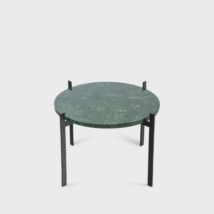 OX Denmarq Single Deck dienbladtafel groen marmer, zwart onderstel