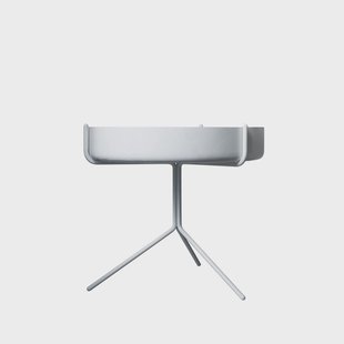 Swedese Drum tafel Witgelazuurd-h.36cm-wit onderstel