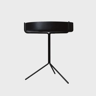 Swedese Drum tafel Zwartgelazuurd-h.46cm-zwart onderstel
