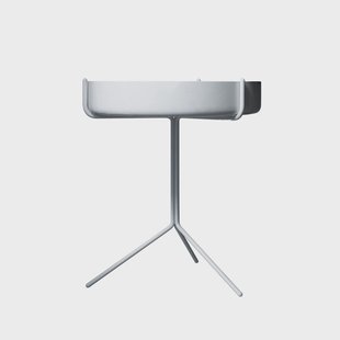 Swedese Drum tafel Witgelazuurd-h.46cm-wit onderstel