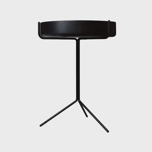 Swedese Drum tafel Zwartgelazuurd-h.56cm-zwart onderstel