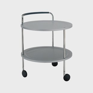 SMD Design Trolley Round basic serveertrolley lichtgrijs, verchroomd onderstel