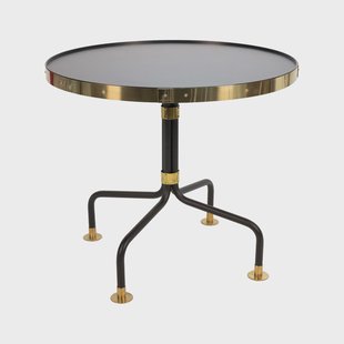 Scherlin Cafétafel 12 Zwart-messing