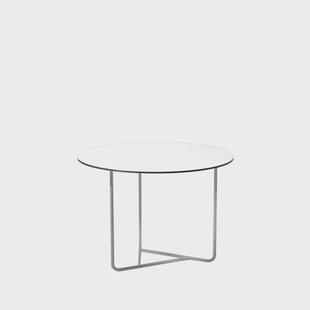 SMD Design Tellus salontafel wit, verchroomd onderstel, h44 d64