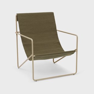 Ferm Living Desert loungefauteuil olive, cashemere frame