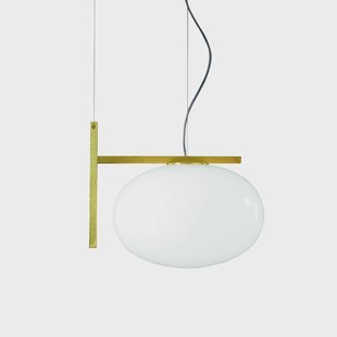 Oluce Alba 466 hanglamp opaal, messing