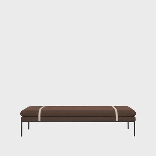 Ferm Living Turn Daybed stof fiord by kvadrat roest, zwart onderstel