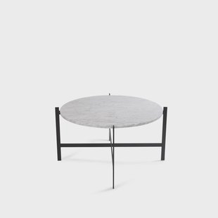 OX Denmarq Deck salontafel wit marmer, zwart onderstel OX Denmarq Deck salontafel wit marmer, zwart onderstel