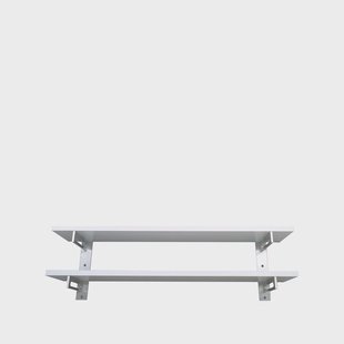 Scherlin Schoenenrek 7 wit, wand, aluminium, 2 niveaus Scherlin Schoenenrek 7 wit, wand, aluminium, 2 niveaus