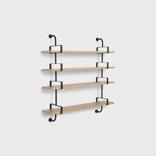 GUBI Demon wandplank 4 verdiepingen oak, 155 cm GUBI Demon wandplank 4 verdiepingen oak, 155 cm