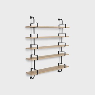 GUBI Demon wandplank 5 verdiepingen oak, 155 cm