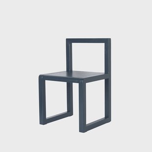 Ferm Living Little Architect kinderstoel dark blue, essenhout fineer