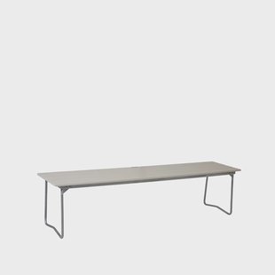 Grythyttan Stålmöbler Bank 9 bank Eiken wit gelakt-170 cm-verzinkt frame
