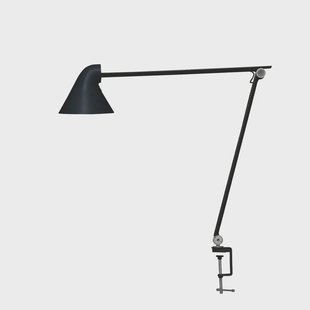 Louis Poulsen NJP bureaulamp Zwart, clip, 3000k