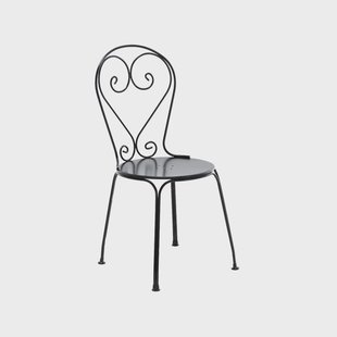 Byarums bruk Classic No.1 stoel Zwart, plaatstaal zitting