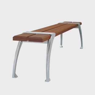 Byarums bruk Haga bank Mahonie olie, onbewerkt aluminium frame