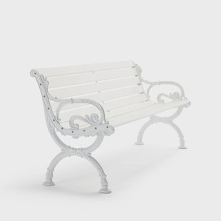 Byarums bruk Byarum bank Wit gelakt sparrenhout, witte frame, 185 cm