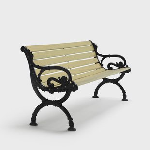 Byarums bruk Byarum bank Sparrenhout geïmpregneerd, zwart frame, 155 cm