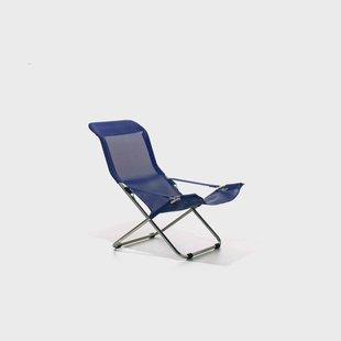 Fiam Fiesta Soft zonnestoel stof navy, aluminium frame