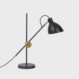 Konsthantverk KH1 tafellamp zwart mat, ruw messing