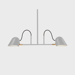 Örsjö Belysning Streck 1700 hanglamp warmgrijs/messing, vaste montage Örsjö Belysning Streck 1700 hanglamp warmgrijs/messing, vaste montage