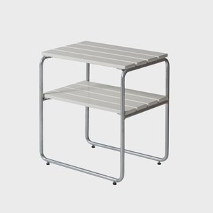 Grythyttan Stålmöbler Grythyttan bijzettafel Wit gelakte eiken-verzinkt frame