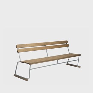 Grythyttan Stålmöbler Bank 5 Eiken olie-verzinkt frame
