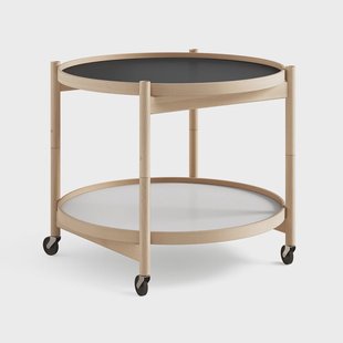 Brdr. Krüger Bølling Tray Table model 60 roltafel base, geolied beukenhouten onderstel